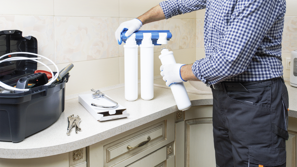 Winter Water Softener Installation in Calgary